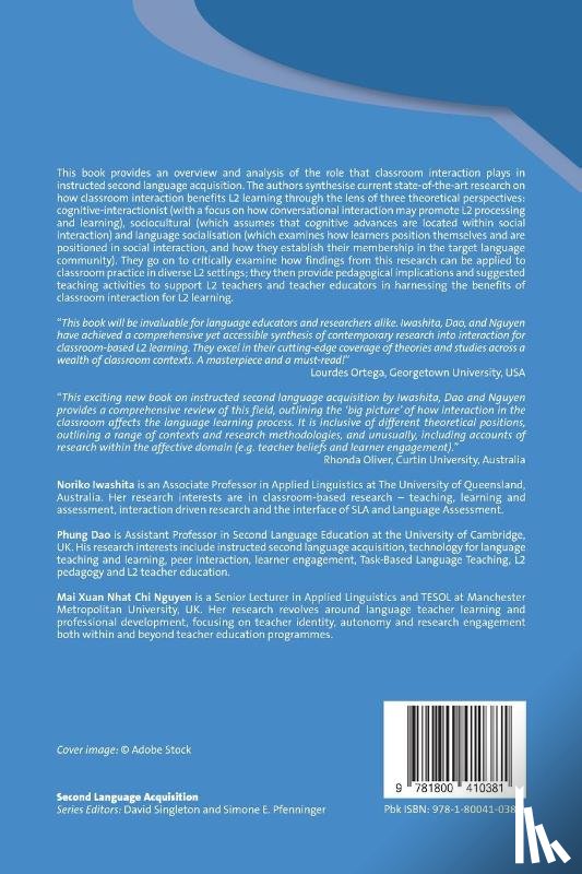 Iwashita, Noriko, Dao, Phung, Nguyen, Mai Xuan Nhat Chi - Understanding Interaction in the Second Language Classroom Context