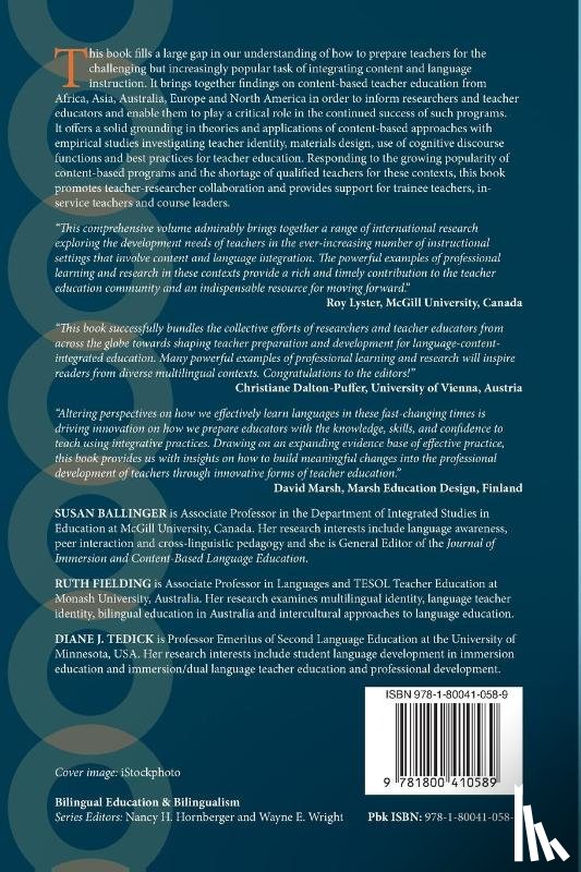  - Teacher Development for Content-Based Language Education