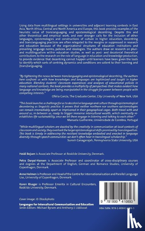  - Translanguaging and Epistemological Decentring in Higher Education and Research