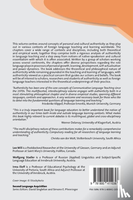  - Authenticity across Languages and Cultures