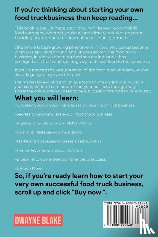 Blake, Dwayne - Food truck business