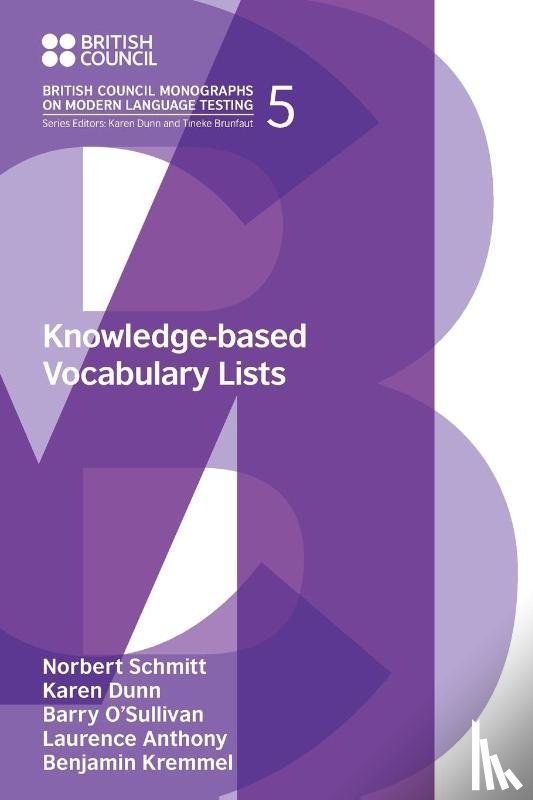 Anthony, Laurence, Dunn, Karen, Kremmel, Benjamin, O'Sullivan, Barry - Knowledge-Based Vocabulary Lists