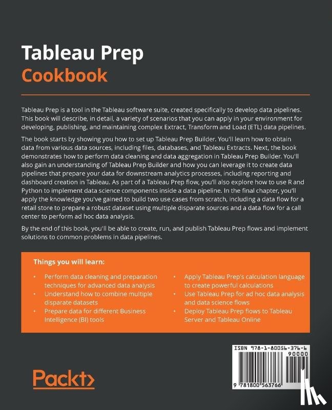 Kleine, Hendrik - Tableau Prep Cookbook