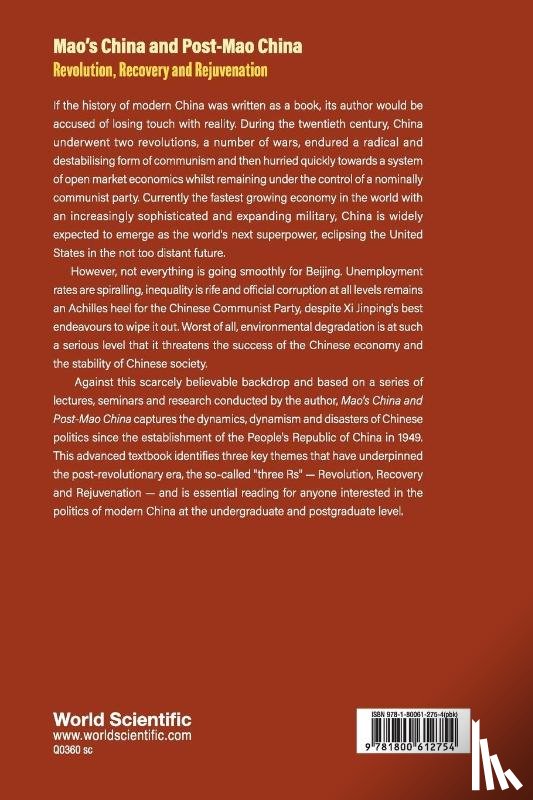 Weatherley, Robert (Univ Of Cambridge - Mao's China And Post-mao China: Revolution, Recovery And Rejuvenation