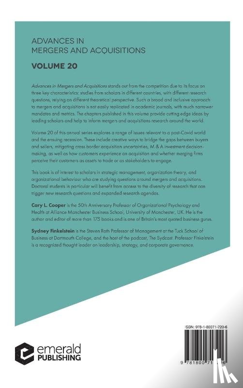  - Advances in Mergers and Acquisitions