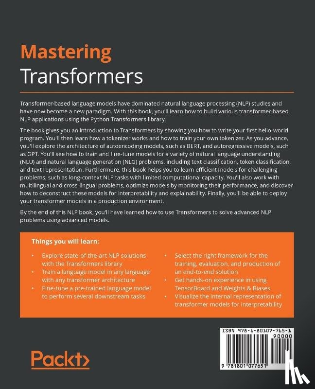 Yildirim, Savas, Asgari-Chenaghlu, Meysam - Mastering Transformers