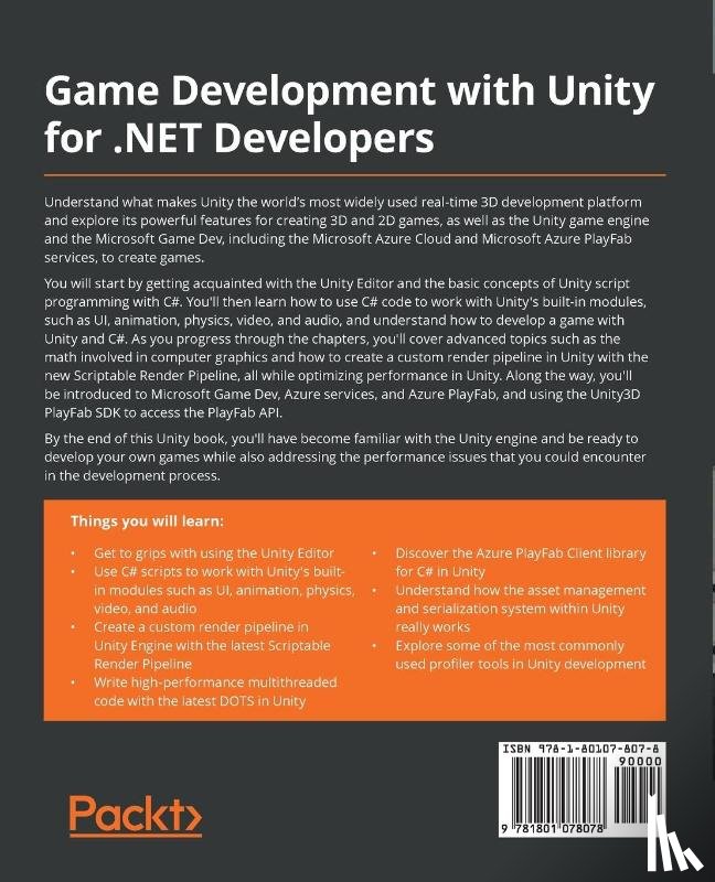 Chen, Jiadong, Price, Ed - Game Development with Unity for .NET Developers