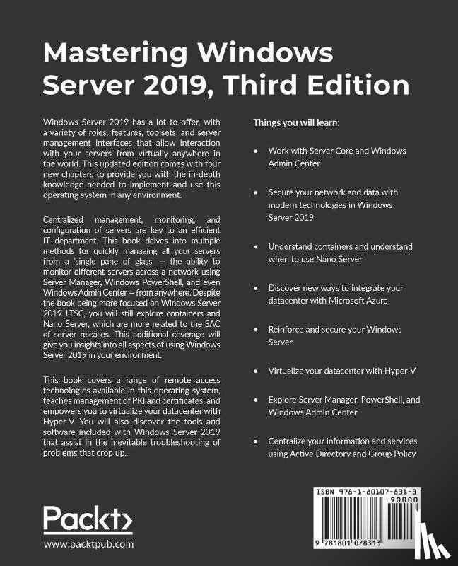 Krause, Jordan - Mastering Windows Server 2019