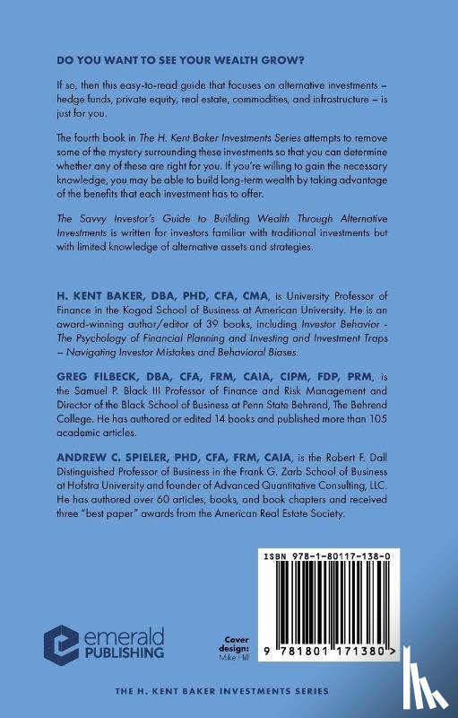 Baker, H. Kent (American University, Filbeck, Greg (Penn State Behrend, Spieler, Andrew C. (Hofstra University - The Savvy Investor’s Guide to Building Wealth Through Alternative Investments
