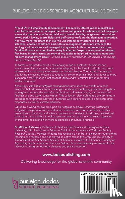  - Achieving Sustainable Turfgrass Management