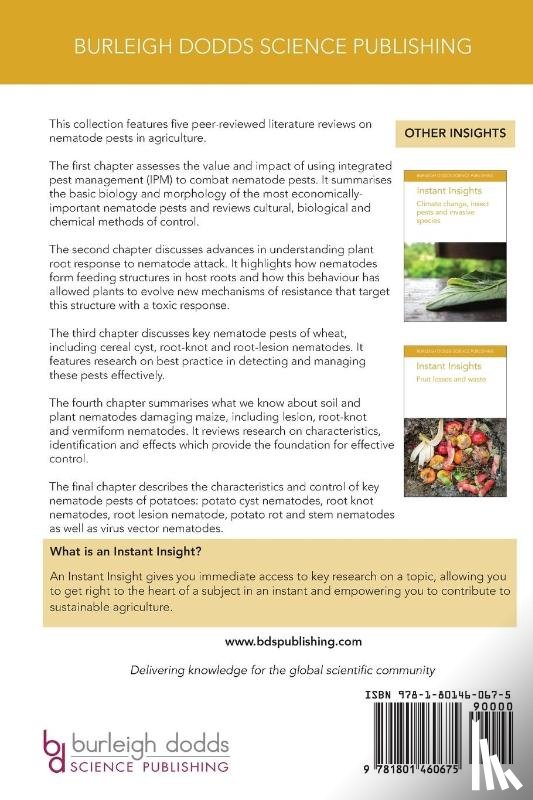 Siddique, Dr Shahid (University of California-Davis (United States)), Brown, Dr P. R. (CSIRO), Jones, Dr John T. (University of St Andrews (United Kingdom)), Fourie, Prof Hendrika (North West University) - Instant Insights: Nematode Pests in Agriculture