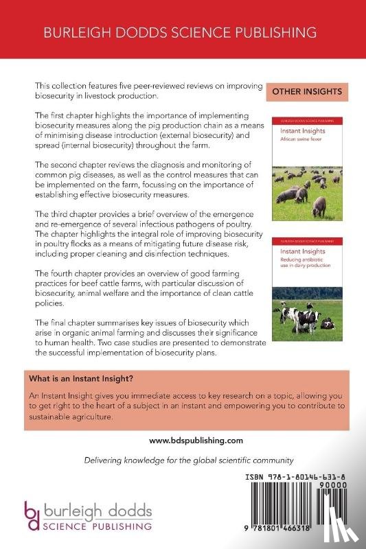 Dewulf, Prof Jeroen (Ghent University), Hilbert, Friederike (University of Veterinary Medicine), Maes, Prof Dominiek (Ghent University), Boyen, Filip (Ghent University) - Instant Insights: Improving Biosecurity in Livestock Production
