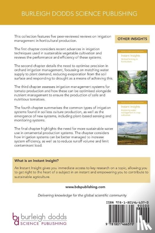 da Silva, Dr Andre (University of Georgia), Neocleous, Dr Damianos (Ministry of Agriculture, Coolong, Dr Timothy (University of Georgia), Neilsen, Dr Denise (Agriculture and Agri-Food Canada) - Instant Insights: Irrigation Management in Horticultural Production