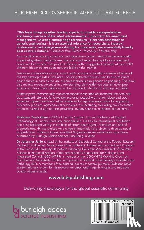  - Advances in Biocontrol of Crop Insect Pests