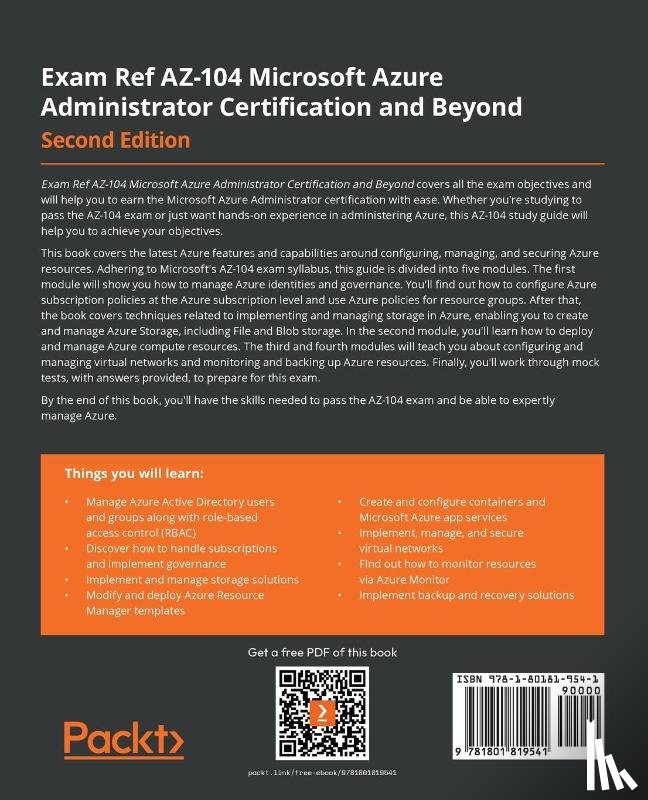 Lowe, Riaan, Kelly, Donovan - Exam Ref AZ-104 Microsoft Azure Administrator Certification and Beyond