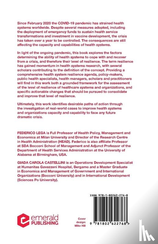 Lega, Federico (Milan University, Castellini, Giada Carola (Bocconi University - Resilient Health Systems