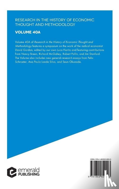  - Research in the History of Economic Thought and Methodology