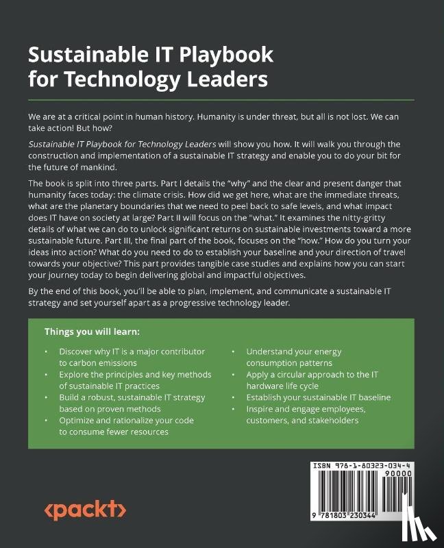 Sundberg, Niklas, Barnekow, Helene - Sustainable IT Playbook for Technology Leaders