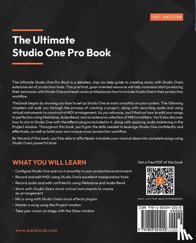 Somunkiran, Doruk - The Ultimate Studio One Pro Book