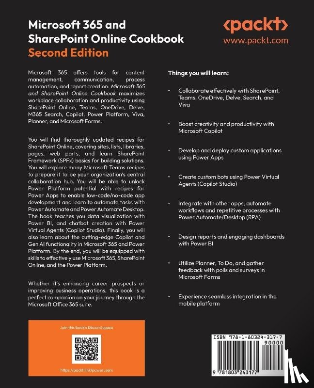 Mahajan, Gaurav, Ghatak, Sudeep, Chamberlain, Nate, Brewster, Scott - Microsoft 365 and SharePoint Online Cookbook