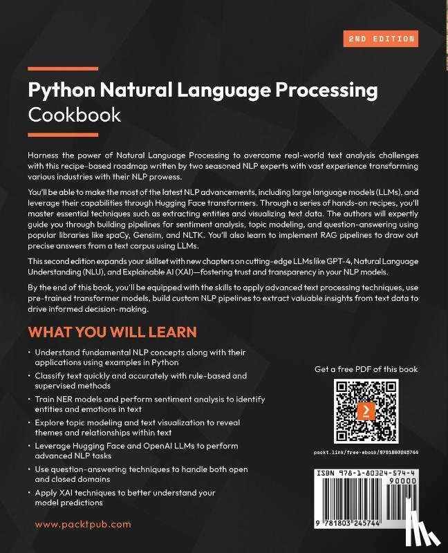 Anti¿, Zhenya, Chakravarty, Saurabh - Python Natural Language Processing Cookbook - Second Edition