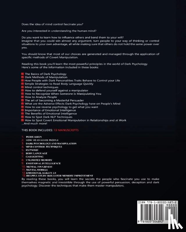 Bradberry, Robert Daniel, Carnegie, Travis James, Horsley, Kevin Greene - Dark Psychology and Manipulation