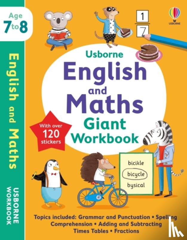 Bathie, Holly, Bingham, Jane, Young, Caroline, Watson, Hannah (EDITOR) - Usborne English and Maths Giant Workbook 7-8