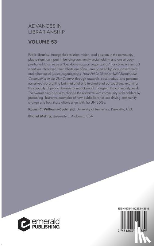  - How Public Libraries Build Sustainable Communities in the 21st Century