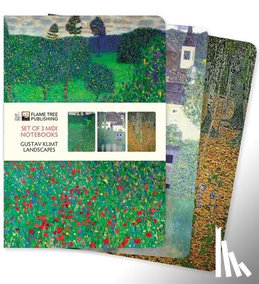 Flame Tree Studio - Gustav Klimt: Landscapes Set of 3 Midi Notebooks