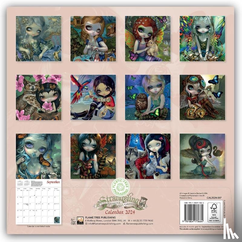 Flame, Tree - Strangeling by Jasmine Becket-Griffith Wall Calendar 2024 (Art Calendar)