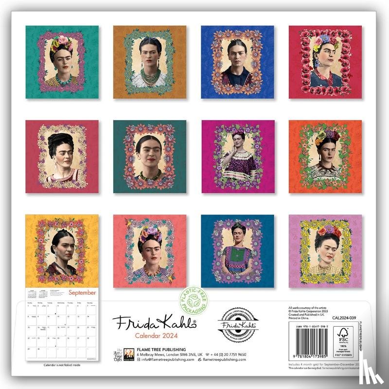 Flame, Tree - Frida Kahlo Wall Calendar 2024 (Art Calendar)