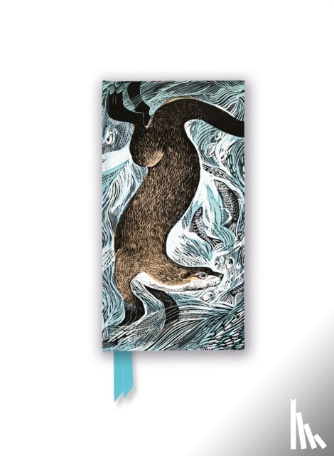 Flame Tree Studio - Angela Harding: Fishing Otter (Foiled Slimline Journal)