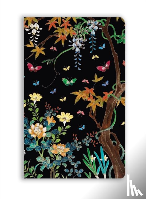 Flame Tree Studio - Ashmolean Museum: Cloisonne Casket with Flowers and Butterflies (Soft Touch Journal)