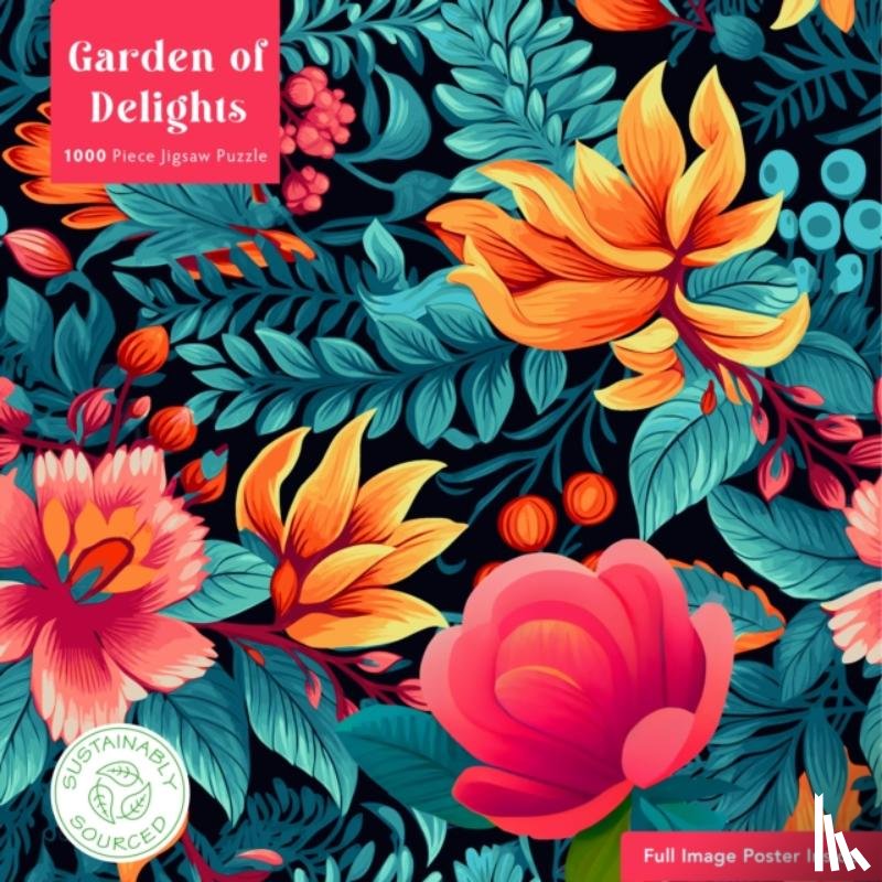 Flame Tree Studio - Adult Sustainable Jigsaw Puzzle Garden of Delights