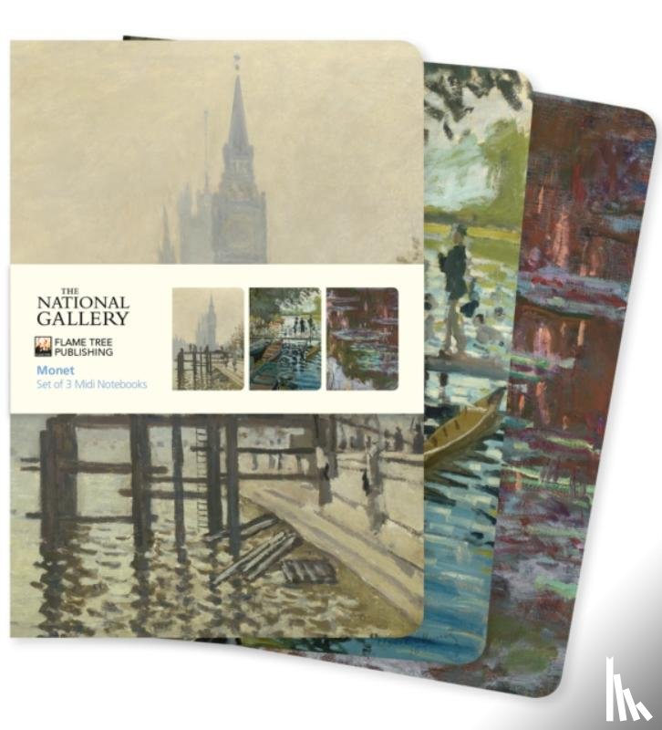 Flame Tree Studio - National Gallery: Monet Set of 3 Midi Notebooks