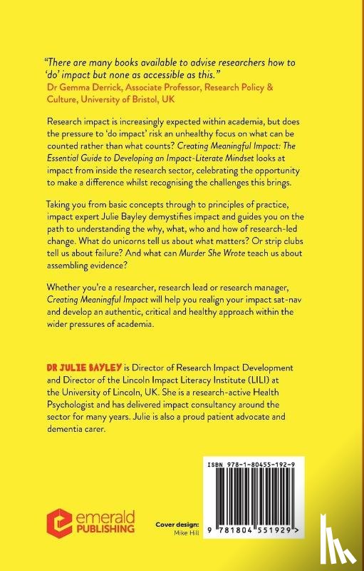 Bayley, Julie (University of Lincoln - Creating Meaningful Impact