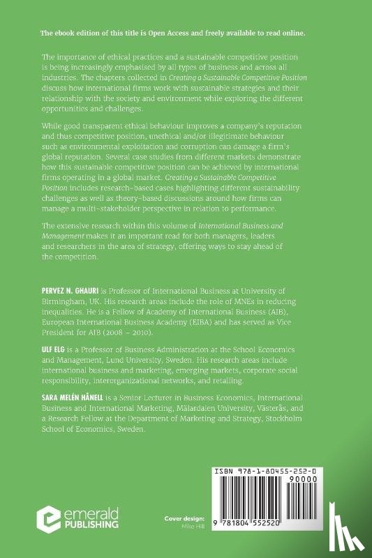  - Creating a Sustainable Competitive Position