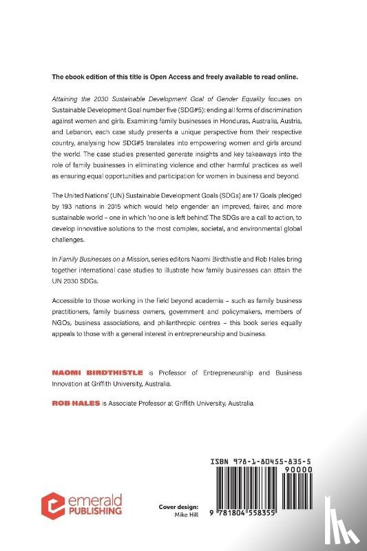  - Attaining the 2030 Sustainable Development Goal of Gender Equality