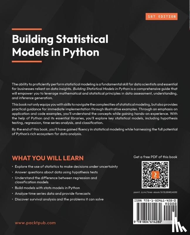 Nguyen, Huy Hoang, Adams, Paul N, Miller, Stuart J - Building Statistical Models in Python