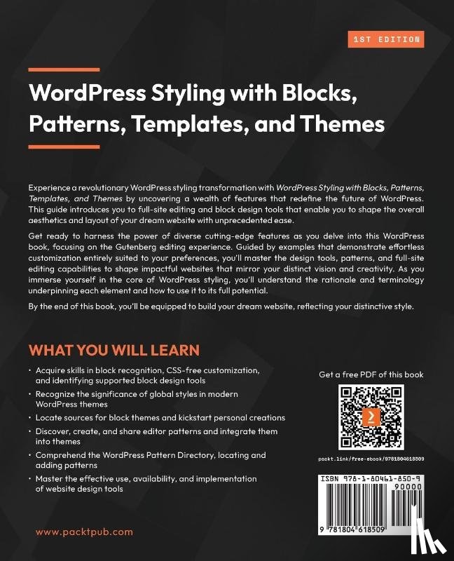 Lister, Tammie - WordPress Styling with Blocks, Patterns, Templates, and Themes