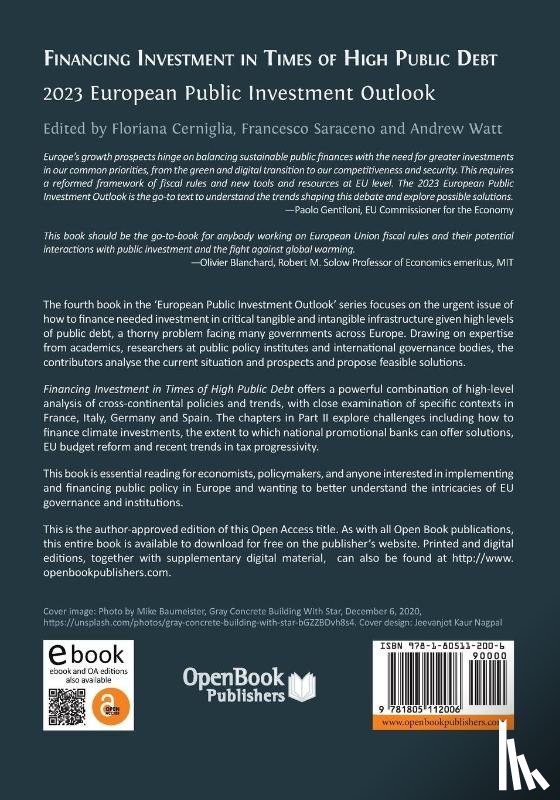 Cerniglia, Floriana, Saraceno, Francesco, Watt, Andrew - Financing Investment in Times of High Public Debt