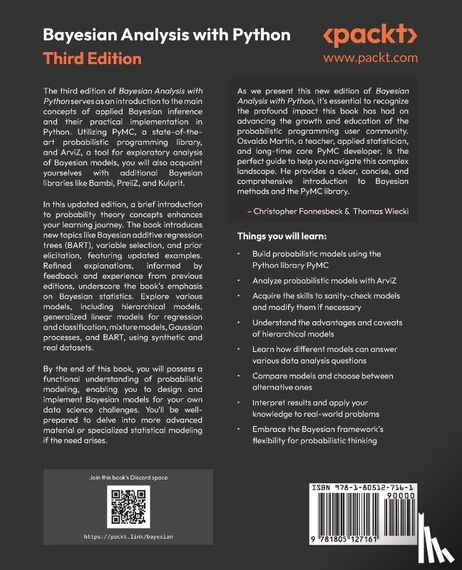 Martin, Osvaldo - Bayesian Analysis with Python - Third Edition
