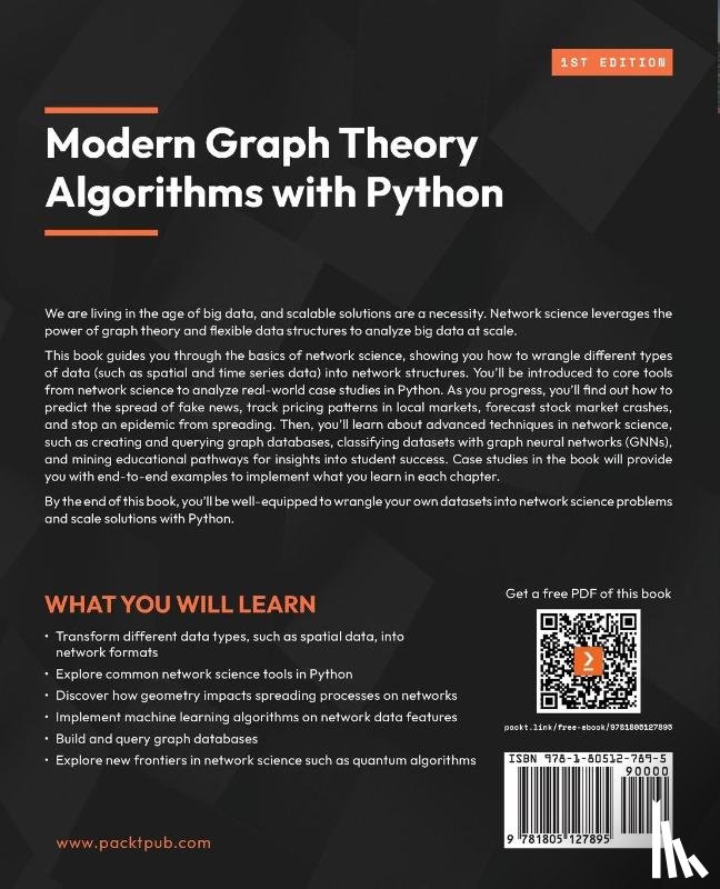 Farrelly, Colleen M., Mutombo, Franck Kalala - Modern Graph Theory Algorithms with Python