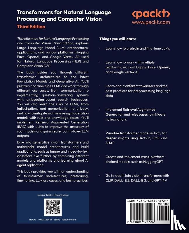 Rothman, Denis - Transformers for Natural Language Processing and Computer Vision - Third Edition