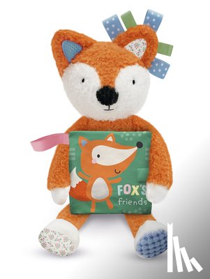 Make Believe Ideas - Sensory Snuggables Medium Plush Fox with Cloth Book