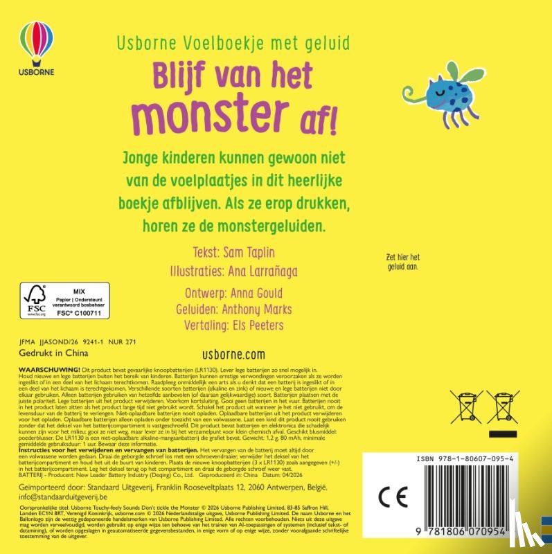 Taplin, Sam - Blijf van het monster af!