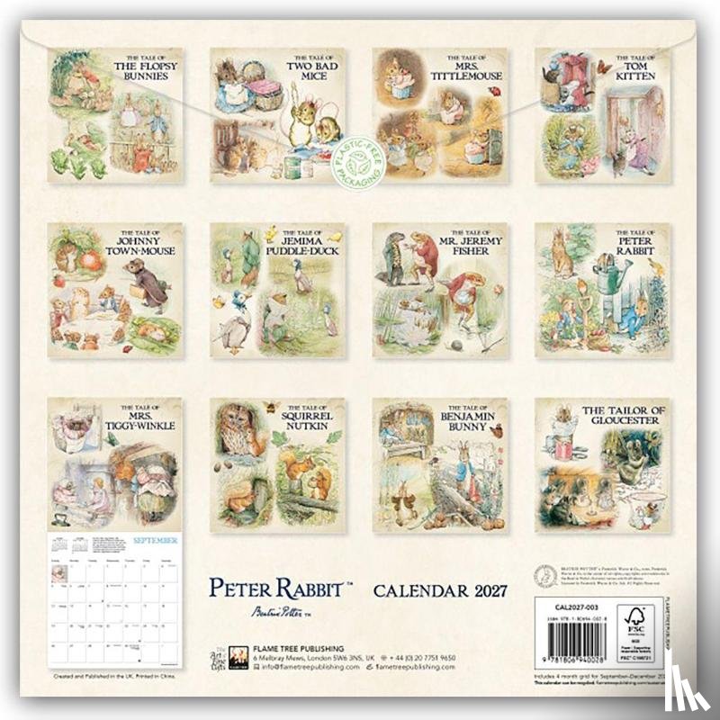 Flame, Tree - The World of Peter Rabbit Wall Calendar 2027 (Art Calendar)