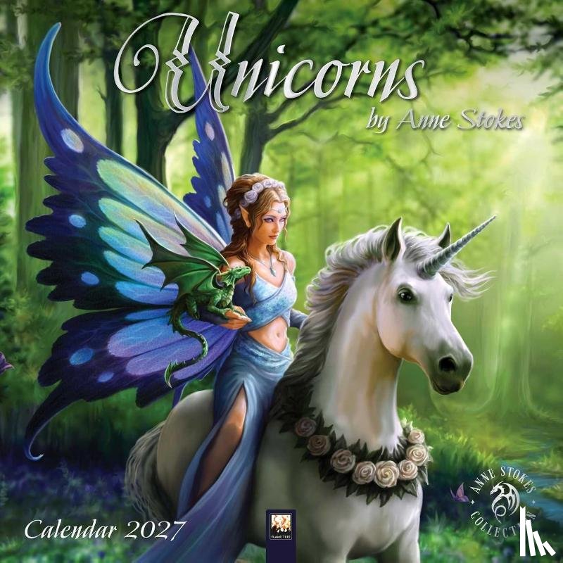 Flame, Tree - Unicorns by Anne Stokes Wall Calendar 2027 (Art Calendar)