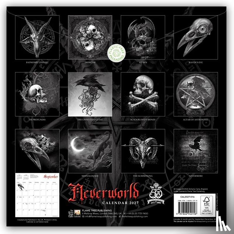Flame, Tree - Alchemy: Neverworld Wall Calendar 2027 (Art Calendar)