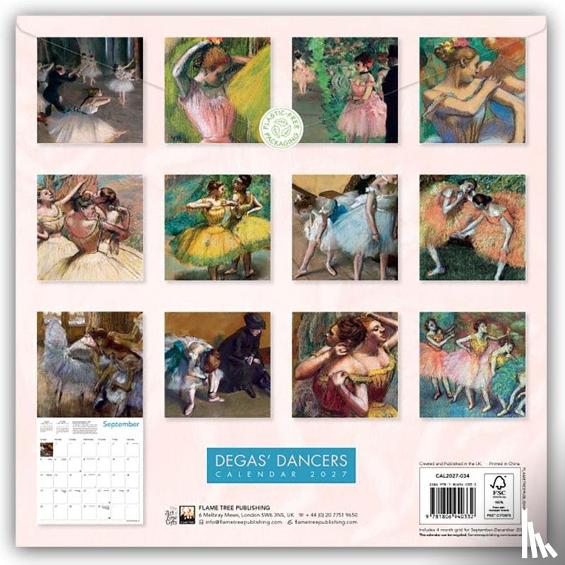 Flame, Tree - Degas' Dancers Wall Calendar 2027 (Art Calendar)